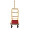 Global Industrial Gold Stainless Steel Bellman Cart Straight Uprights 8 Pneumatic Casters, 41-1/4L x 24W x 75H 985117GD - alternate 8